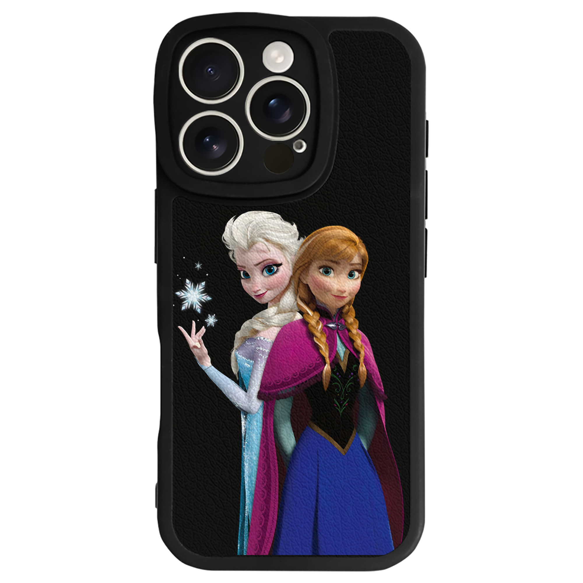 （画像用） アナと雪の女王 アンナ エルサ Frozen Anna Elsa 【iPhone 16シリーズ対応】シリコンスマホケース（レザー調） 材質：シリコン